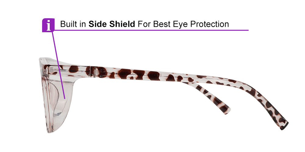 Fusion Seattle Prescription Safety Glasses Tortoise -- Best Protective Eyewear For Doctors, Nurses or Office Workers