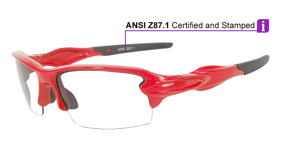 Matrix S713  Red Prescription Safety Glasses ANSI Z87.1 