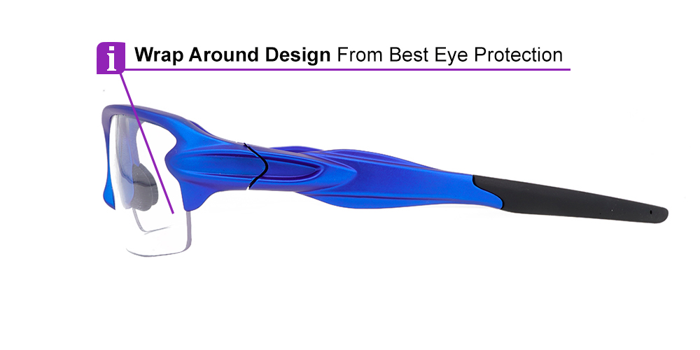 Matrix S713M Protective Eyewear Metallic Blue - ANSI Z87.1 Certified