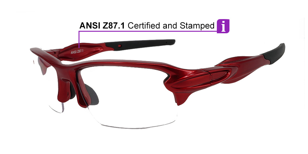 Matrix S713R Protective Eyewear Red -- ANSI Z87.1 Certified