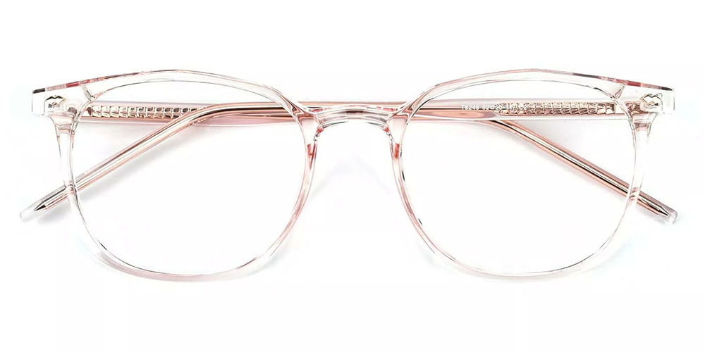 Knoxville Prescription Glasses - Light & Strong TR90 - Clear Pink