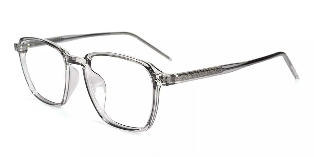 Joliet Prescription Glasses - Light & Strong TR90 - Clear Grey