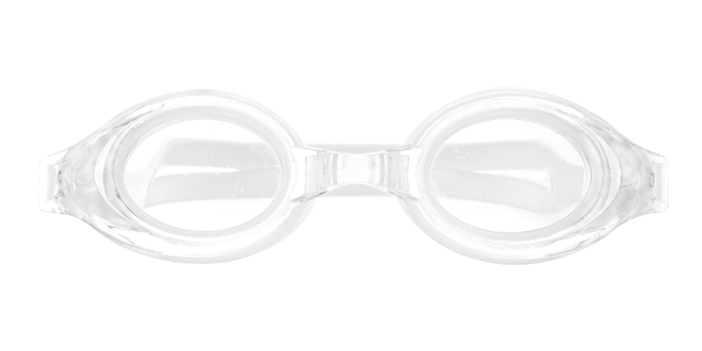 Pismo Prescription Swimming Goggle - Clear Swimming Glasses - Nose Clip, Ear Plugs and Watertight Case Included