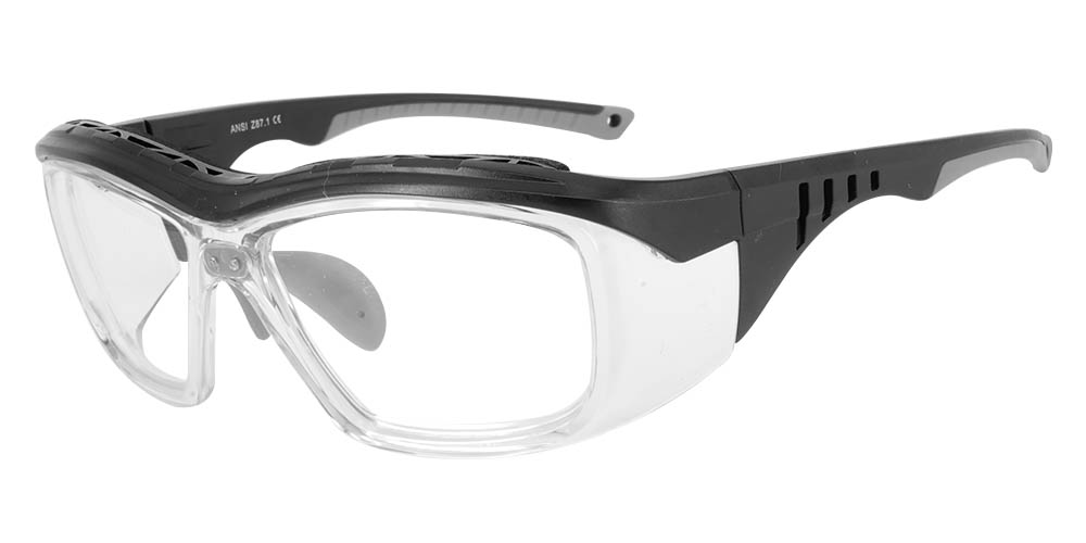 Fusion Omaha Prescription Safety Glasses Grey - - ANSI Z87.1 Certified Stamped