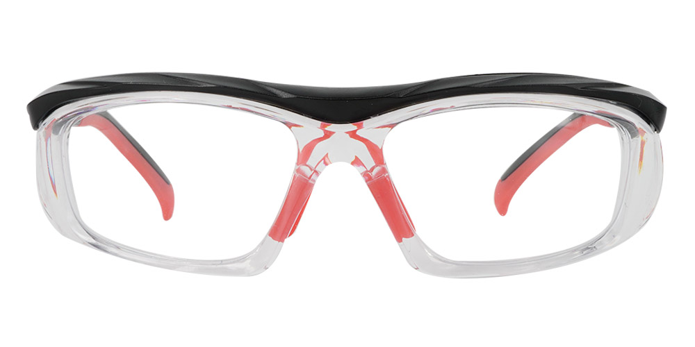 Fusion Plano  Prescription Safety Glasses Red - ANSI Z87.1 Certified Stamped