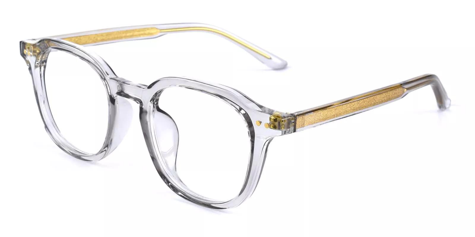 Edison Acetate Eyeglasses Gray Clear