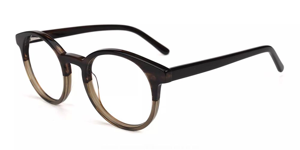 Newhall Clip On Prescription Sunglasses - Hand Made Acetate - Brown