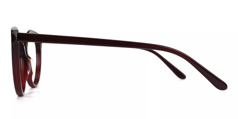 Provo Clip On Prescription Sunglasses - Hand Made Acetate - Dark Red