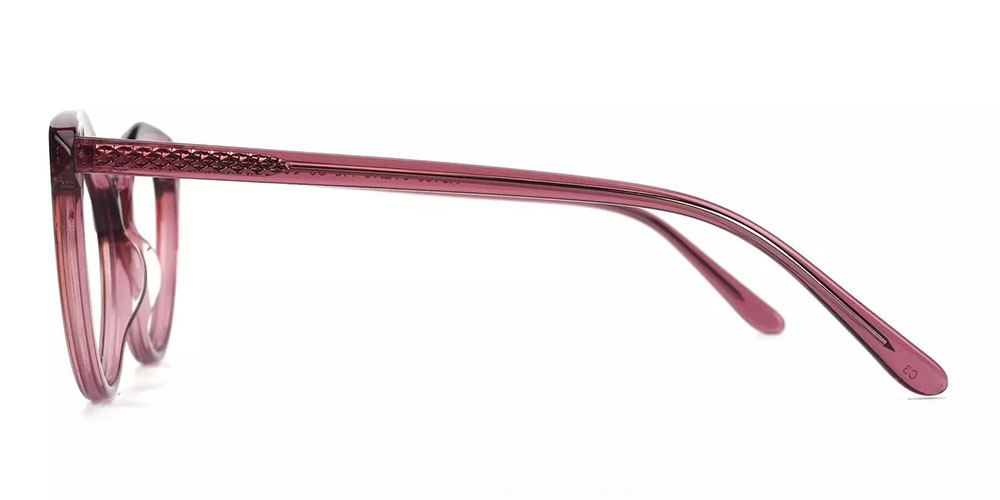 Provo Clip On Prescription Sunglasses - Hand Made Acetate - Clear Red