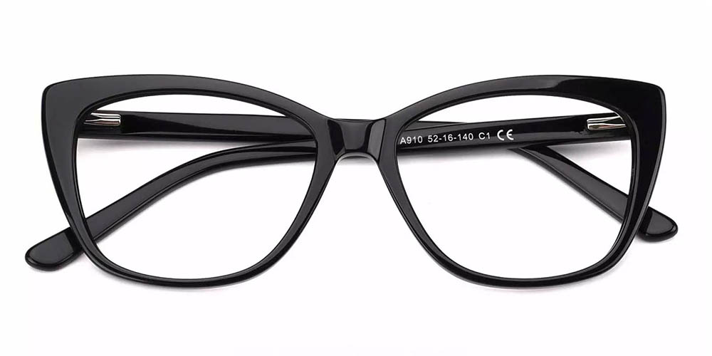 Everett Cat Eye Prescription Eyeglasses Black