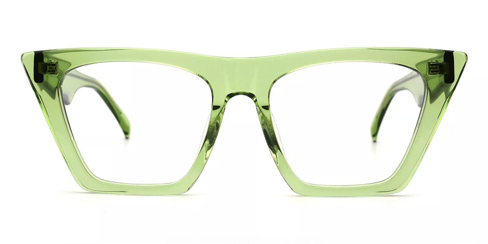 Concord Cat Eye Prescription Glasses - Handmade Acetate - Green