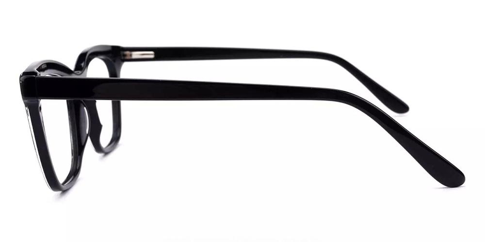 Roseville Cat Eye Prescription Glasses - Handmade Acetate - Black