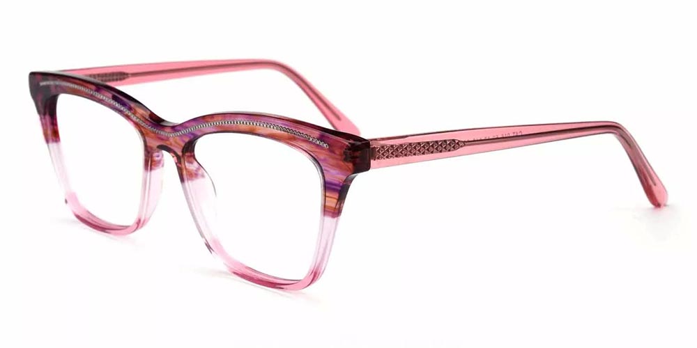 Roseville Cat Eye Prescription Glasses - Handmade Acetate - Red