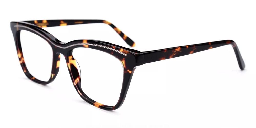Roseville Cat Eye Prescription Glasses - Handmade Acetate - Tortoise