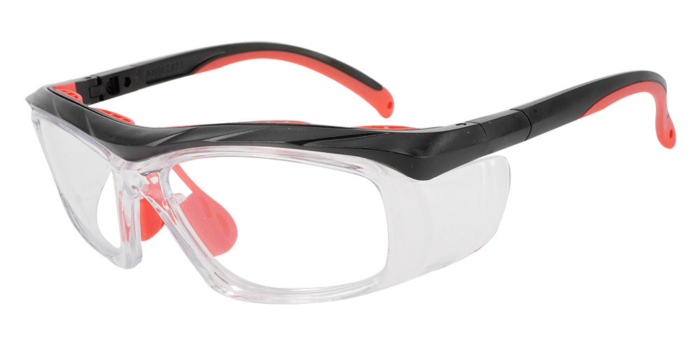 Fusion Plano  Prescription Safety Glasses Red - ANSI Z87.1 Certified Stamped