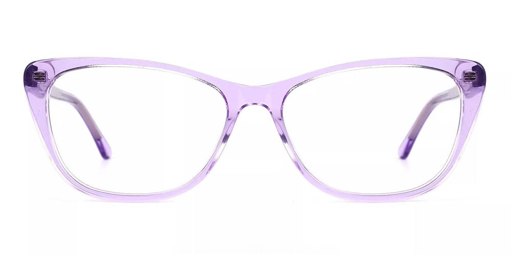 Tyler Cat Eye Prescription Glasses - Handmade Acetate - Purple