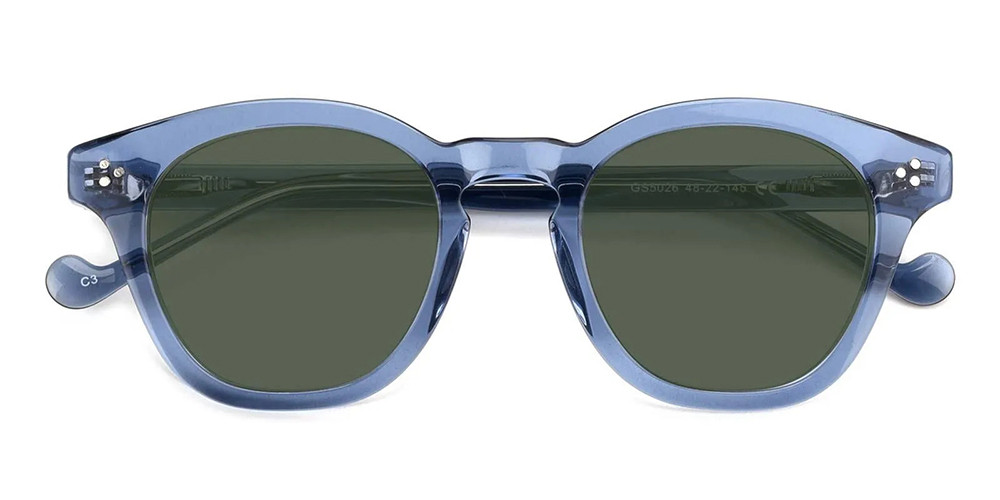 Exeter Prescription Sunglasses Blue Acetate
