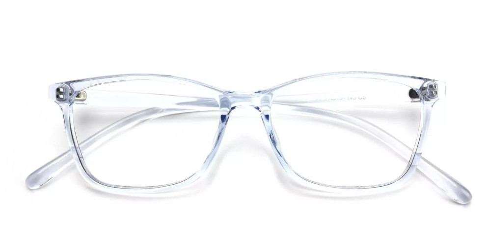 Davenport Light Weight Eyeglasses Blue Clear