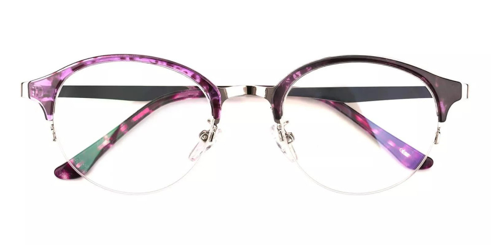 Meridian Half Rim Eyeglasses Purple