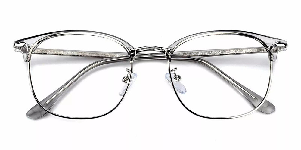 Kansas Prescription Eyeglasses Clear Grey