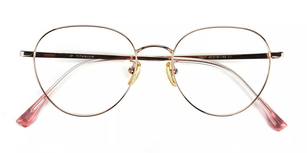 Palm Bay Prescription Glasses - Titanium Frame - Gold