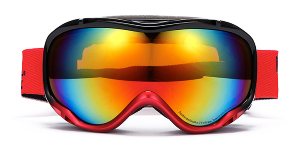 Matrix Anvik Prescription Ski and Snowboard Goggles Red - Dual Layer Anti Fog Lenses - Impact Resistance and UV Blocking Snow Glasses