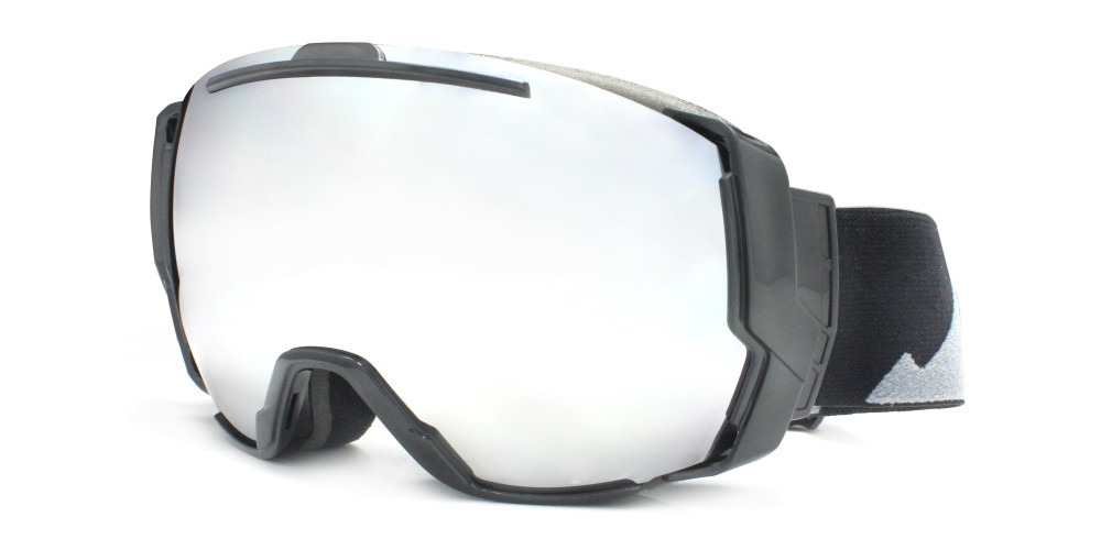 Fusion Keystone Prescription Ski and Snowboard Goggles Silver - Dual Layer Anti Fog Lenses - Impact Resistance and UV Blocking Lenses