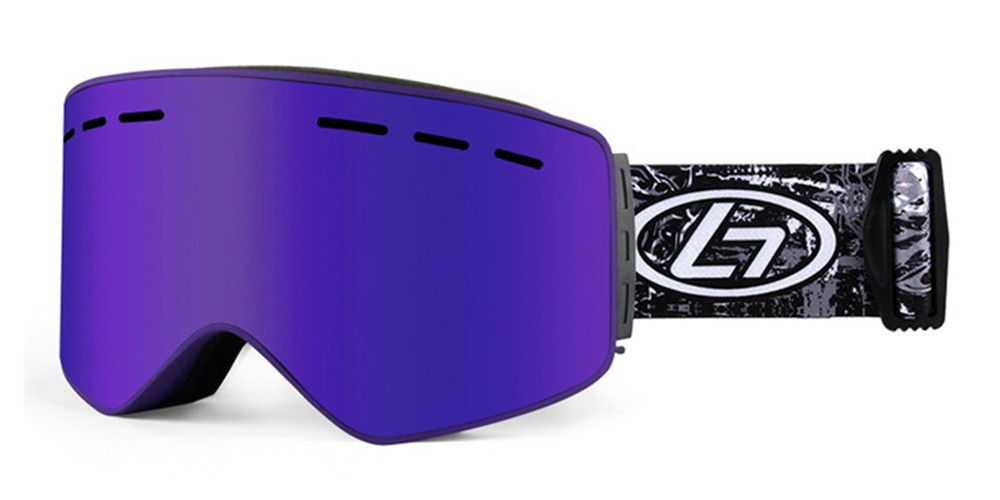 Matrix Blackcomb Prescription Ski and Snowboard Goggles Purple - Dual Anti Fog Lenses - Impact Resistance and Magnetic Interchangeable Lenses 
