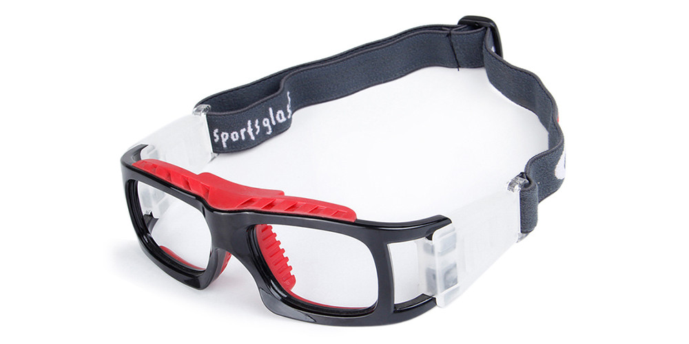 Creston Prescription Sports Goggles Black Red --  Baseball, Soccer,  Basketball and Football Glasses