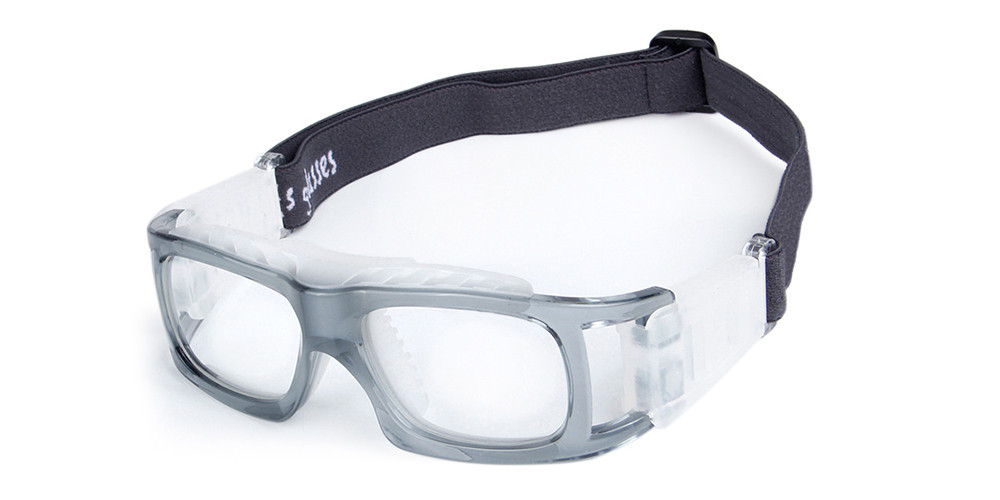 Creston Prescription Sports Goggles Grey --  Baseball, Soccer,  Basketball and Football Glasses