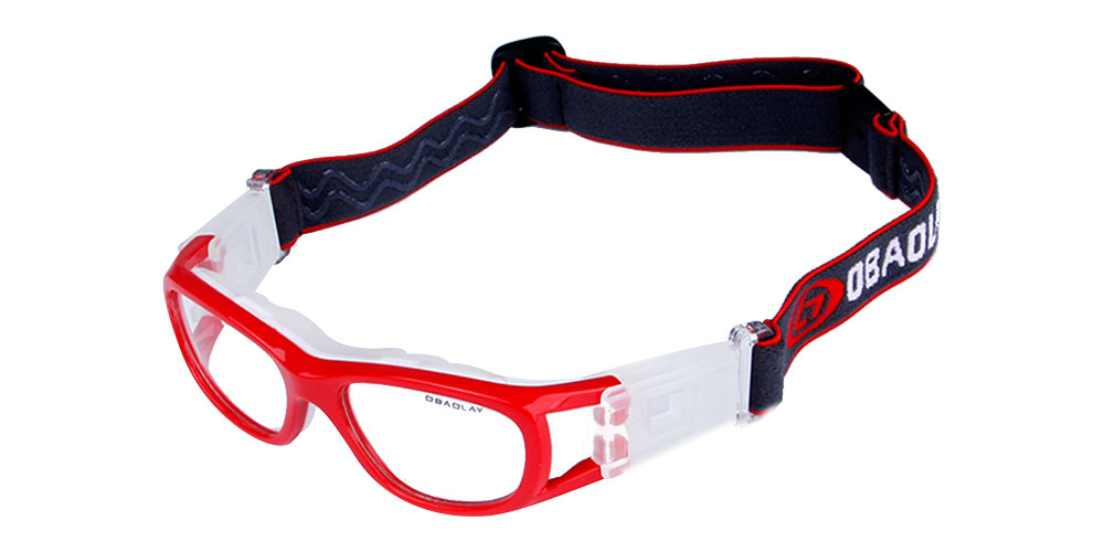 Supera Kids Prescription Sports Goggles Red --  Baseball, Soccer,  Basketball and Football Glasses