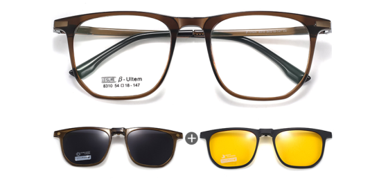 Arvada Polarized Clip On Prescription Sunglasses and Eyeglasses 