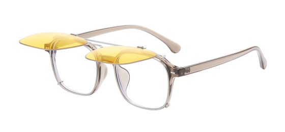 Fillmore Prescription Eyeglasses - Polarized Clip On Sunglasses - Dual Detachable and Flip Up Design for Indoor Outdoor Use 