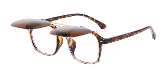 Valencia Prescription Eyeglasses - Polarized Clip On Sunglasses - Dual Detachable and Flip Up Design for Indoor Outdoor Use 