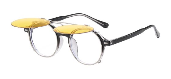 Rochester Prescription Eyeglasses - Polarized Clip On Sunglasses - Dual Detachable and Flip Up Design for Indoor Outdoor Use 