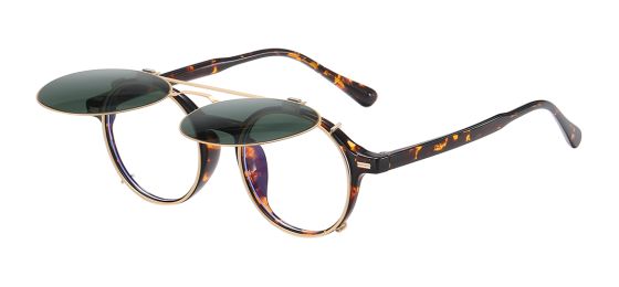 Arvada Prescription Eyeglasses - Polarized Clip On Sunglasses - Dual Detachable and Flip Up Design for Indoor Outdoor Use 