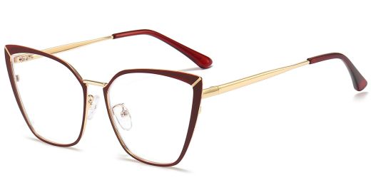 Catalina Cat Eye Prescription Eyeglasses Red - - Women Spring Hinge Glasses