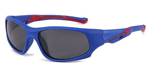 Amelia Blue Prescription Sports Goggles For Kids - Bendable Impact Resistant  - Youth Soccer, Football, Basketball, Baseball Glasses 