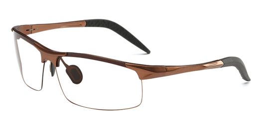 Roxboro Prescription Safety & Sports Glasses Brown - Super Light Aluminum Eyewear