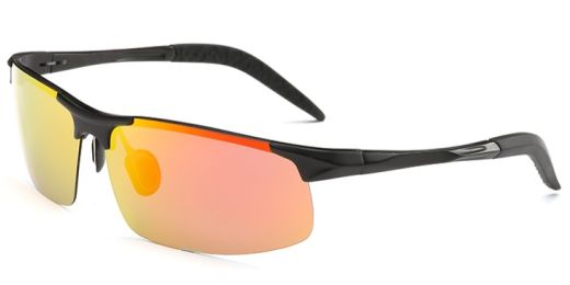 Roxboro Prescription Sports Glasses Black - Cycling, Fishing, Jogging and Baseball Sunglasses - Super Light Aluminum Eyeglasses