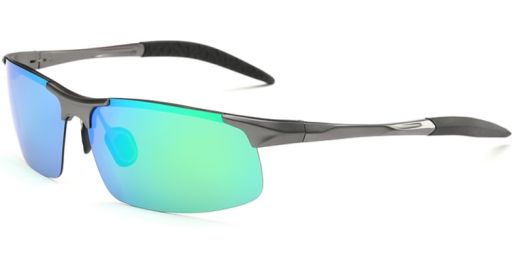 Roxboro Prescription Sports Glasses Gun Grey - Cycling, Fishing, Jogging and Baseball Sunglasses - Super Light Aluminum Eyewear