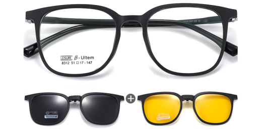 Provo Polarized Clip On Prescription Sunglasses and Eyeglasses