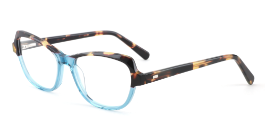 Kaitlyn Prescription Cat Eye Glasses Blue Demi