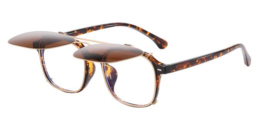 Valencia Prescription Eyeglasses - Polarized Clip On Sunglasses - Dual Detachable and Flip Up Design for Indoor Outdoor Use 