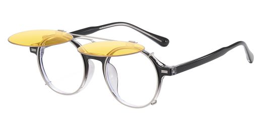 Rochester  Prescription Eyeglasses - Polarized Clip On Sunglasses - Dual Detachable and Flip Up Design for Indoor Outdoor Use 