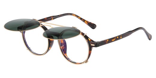 Arvada Prescription Eyeglasses - Polarized Clip On Sunglasses - Dual Detachable and Flip Up Design for Indoor Outdoor Use 