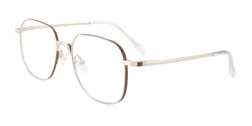 Mckinney Pure Titanium Prescription Eyeglasses Silver - Spring Hinge Glasses