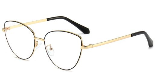 Costa Cat Eye Prescription Eyeglasses Black - - Women Spring Hinge Glasses