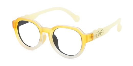 Elijah Yellow RX Glasses For Youth - Kids Friendly Impact Resistant   - Boys and Girls Prescription Eyeglasses 