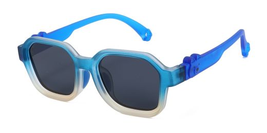 Sophia Blue RX Sunglasses For Youth - Kids Friendly Impact Resistant   - Boys and Girls Prescription Eyeglasses 